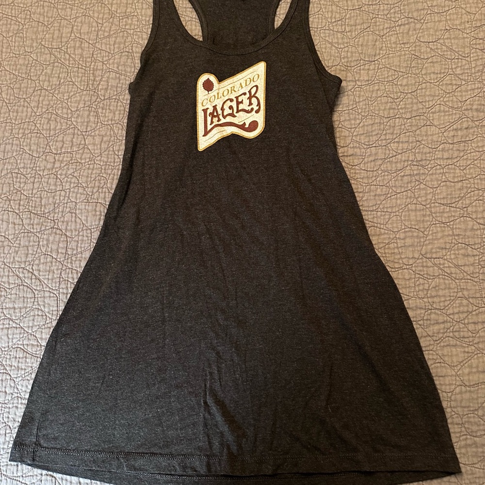 Colorado Lager Odell Brewing Dark Gray Tank Dress Women’s Medium T-shirt style